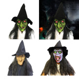 Maxbell Halloween Scary Witch Mask Prop Soft Stretchy Versatile Old Woman Witch Mask Style A