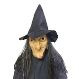 Maxbell Halloween Scary Witch Mask Prop Soft Stretchy Versatile Old Woman Witch Mask Style B