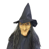 Maxbell Halloween Scary Witch Mask Prop Soft Stretchy Versatile Old Woman Witch Mask Style B