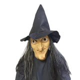 Maxbell Halloween Scary Witch Mask Prop Soft Stretchy Versatile Old Woman Witch Mask Style B