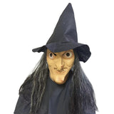 Maxbell Halloween Scary Witch Mask Prop Soft Stretchy Versatile Old Woman Witch Mask Style B