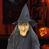 Maxbell Halloween Scary Witch Mask Prop Soft Stretchy Versatile Old Woman Witch Mask Style B