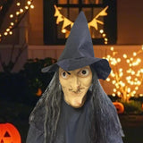 Maxbell Halloween Scary Witch Mask Prop Soft Stretchy Versatile Old Woman Witch Mask Style B