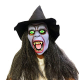 Maxbell Halloween Scary Witch Mask Prop Soft Stretchy Versatile Old Woman Witch Mask Style C