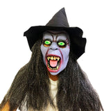 Maxbell Halloween Scary Witch Mask Prop Soft Stretchy Versatile Old Woman Witch Mask Style C