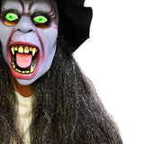 Maxbell Halloween Scary Witch Mask Prop Soft Stretchy Versatile Old Woman Witch Mask Style C