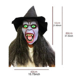 Maxbell Halloween Scary Witch Mask Prop Soft Stretchy Versatile Old Woman Witch Mask Style C