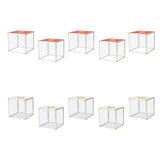Maxbell Clear Lucky Draw Box Comment Box Lottery Box for Business Fundraising Voting 20x20x20cm Four sides clear