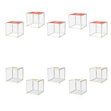Maxbell Clear Lucky Draw Box Comment Box Lottery Box for Business Fundraising Voting 20x20x20cm Four sides clear