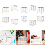 Maxbell Clear Lucky Draw Box Comment Box Lottery Box for Business Fundraising Voting 20x20x20cm Four sides clear