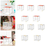 Maxbell Clear Lucky Draw Box Comment Box Lottery Box for Business Fundraising Voting 20x20x20cm Four sides clear