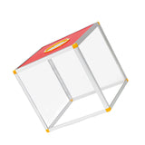Maxbell Clear Lucky Draw Box Comment Box Lottery Box for Business Fundraising Voting 20x20x20cm Four sides clear