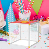 Maxbell Clear Lucky Draw Box Comment Box Lottery Box for Business Fundraising Voting 30x30x30cm Four sides clear