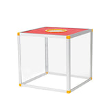 Maxbell Clear Lucky Draw Box Comment Box Lottery Box for Business Fundraising Voting 35x35x35cm Four sides clear