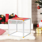 Maxbell Clear Lucky Draw Box Comment Box Lottery Box for Business Fundraising Voting 40x40x40cm Four sides clear