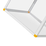 Maxbell Clear Lucky Draw Box Comment Box Lottery Box for Business Fundraising Voting 20x20x20cm Six sides clear