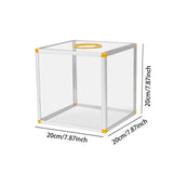 Maxbell Clear Lucky Draw Box Comment Box Lottery Box for Business Fundraising Voting 20x20x20cm Six sides clear