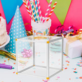 Maxbell Clear Lucky Draw Box Comment Box Lottery Box for Business Fundraising Voting 20x20x20cm Six sides clear