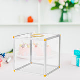 Maxbell Clear Lucky Draw Box Comment Box Lottery Box for Business Fundraising Voting 20x20x20cm Six sides clear