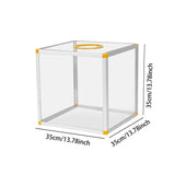 Maxbell Clear Lucky Draw Box Comment Box Lottery Box for Business Fundraising Voting 35x35x35cm Six sides clear