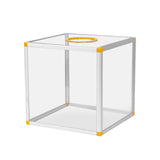 Maxbell Clear Lucky Draw Box Comment Box Lottery Box for Business Fundraising Voting 40x40x40cm Six sides clear