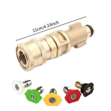 Maxbell 1/4 inch Quick Connector with 5 Nozzle Tips High Performance Easy to Install