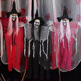 Maxbell Hanging Witch Ghost Halloween Decoration for Entry Gate Outdoor Indoor Trees Red