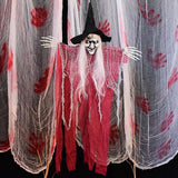 Maxbell Hanging Witch Ghost Halloween Decoration for Entry Gate Outdoor Indoor Trees Red