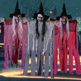 Maxbell Hanging Witch Ghost Halloween Decoration for Entry Gate Outdoor Indoor Trees Red