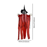Maxbell Hanging Witch Ghost Halloween Decoration for Entry Gate Outdoor Indoor Trees Red