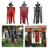 Maxbell Hanging Witch Ghost Halloween Decoration for Entry Gate Outdoor Indoor Trees Red