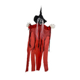 Maxbell Hanging Witch Ghost Halloween Decoration for Entry Gate Outdoor Indoor Trees Red