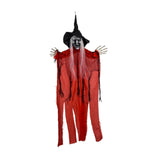 Maxbell Hanging Witch Ghost Halloween Decoration for Entry Gate Outdoor Indoor Trees Red
