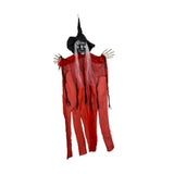 Maxbell Hanging Witch Ghost Halloween Decoration for Entry Gate Outdoor Indoor Trees Red