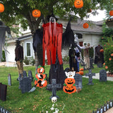 Maxbell Hanging Witch Ghost Halloween Decoration for Entry Gate Outdoor Indoor Trees Red