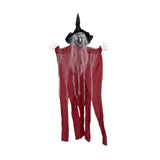 Maxbell Hanging Witch Ghost Halloween Decoration for Entry Gate Outdoor Indoor Trees Deep Red