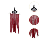 Maxbell Hanging Witch Ghost Halloween Decoration for Entry Gate Outdoor Indoor Trees Deep Red