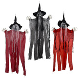 Maxbell Hanging Witch Ghost Halloween Decoration for Entry Gate Outdoor Indoor Trees Deep Red