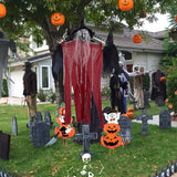 Maxbell Hanging Witch Ghost Halloween Decoration for Entry Gate Outdoor Indoor Trees Deep Red