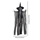 Maxbell Hanging Witch Ghost Halloween Decoration for Entry Gate Outdoor Indoor Trees Black