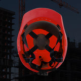 Maxbell Hardhats Protective Protection Vented Ventilation Construction Safe Helmet red