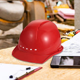 Maxbell Hardhats Protective Protection Vented Ventilation Construction Safe Helmet red