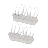 Maxbell 10Pcs Butterfly Handbags Wedding Supplies Handheld Boxes for Teachers White