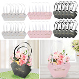 Maxbell 10Pcs Butterfly Handbags Wedding Supplies Handheld Boxes for Teachers White