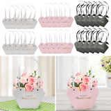 Maxbell 10Pcs Butterfly Handbags Wedding Supplies Handheld Boxes for Teachers White