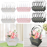 Maxbell 10Pcs Butterfly Handbags Wedding Supplies Handheld Boxes for Teachers White