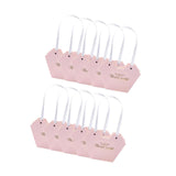 Maxbell 10Pcs Butterfly Handbags Wedding Supplies Handheld Boxes for Teachers Pink