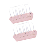 Maxbell 10Pcs Butterfly Handbags Wedding Supplies Handheld Boxes for Teachers Pink