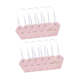 Maxbell 10Pcs Butterfly Handbags Wedding Supplies Handheld Boxes for Teachers Pink