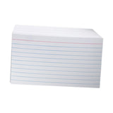 Maxbell Ruled Memo Note Flashcards Study Cards Notecards for School Learning Meeting 200 sheet white